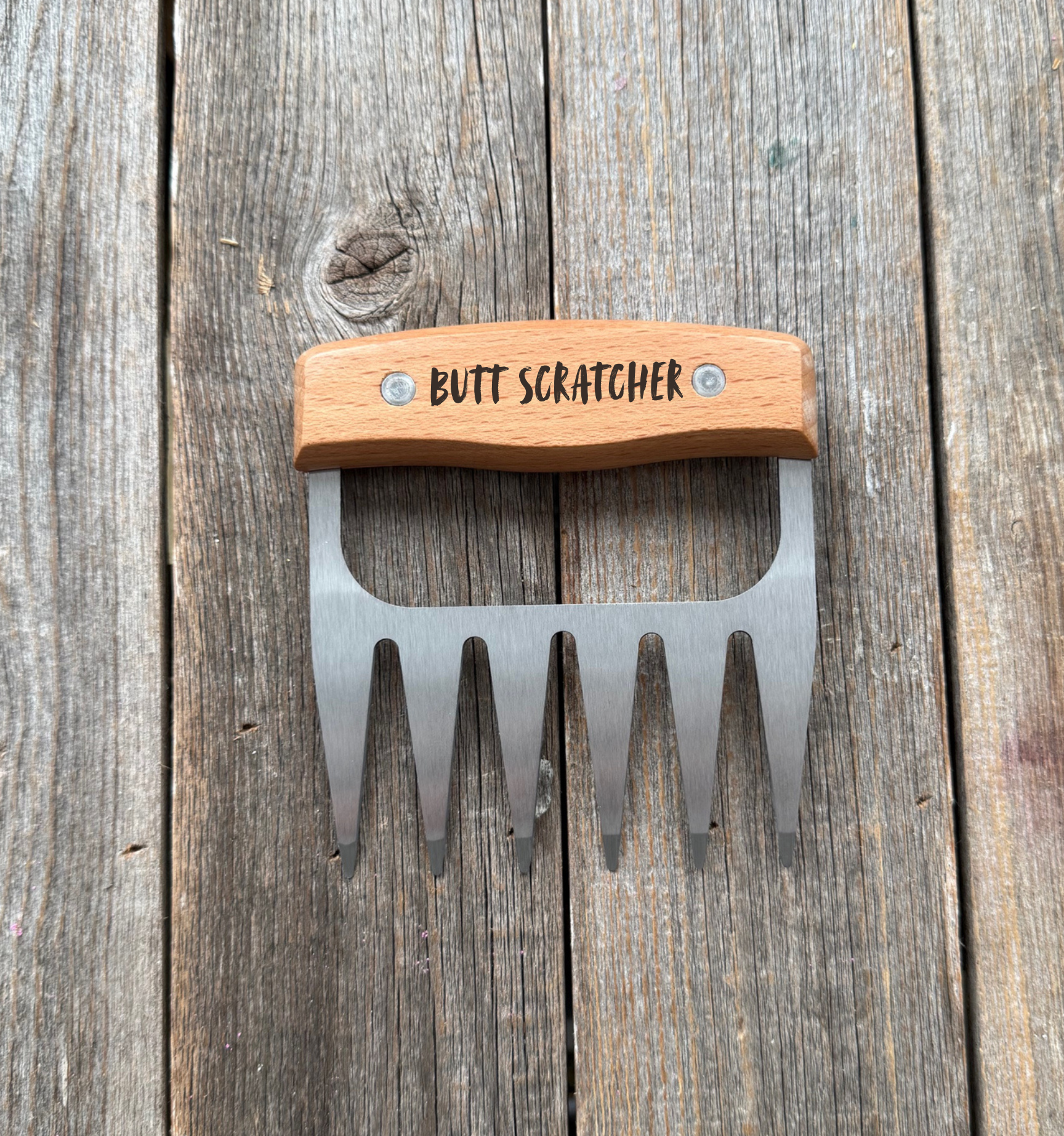 Custom Engraved Meat Shredding Claws – Wooden Handle & Stainless Steel
