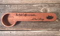 Custom Engraved Wooden Coffee Spoon with Clip