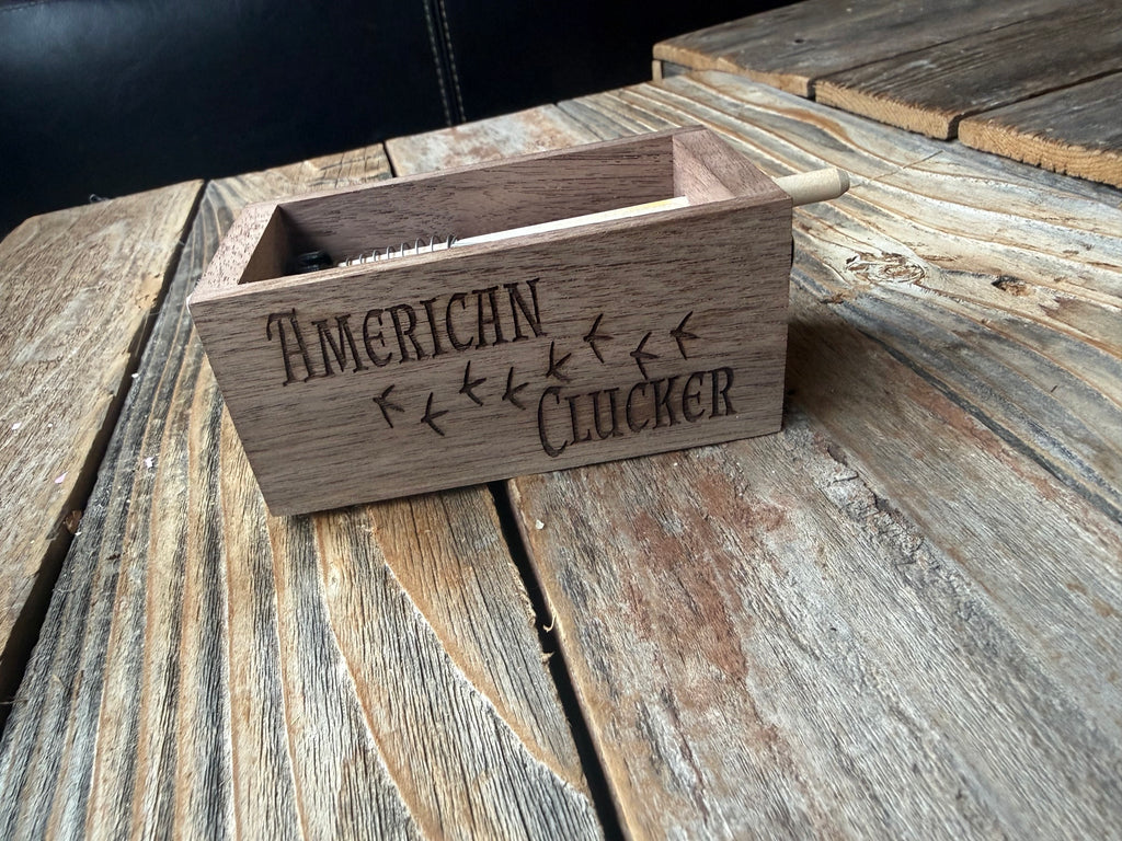 The American Clucker - Wooden Push Peg Turkey Call